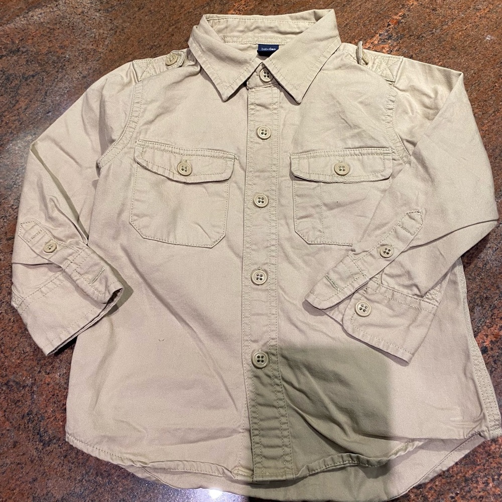 3 for $30 Gap Long-Sleeve Utility Shirt with Ribbed Waist Pull-on Jeans - Picture 8 of 8